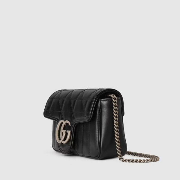 Túi Gucci GG Marmont Super Mini Black Leather ‎476433-DTD5N-1000 - Ảnh 4