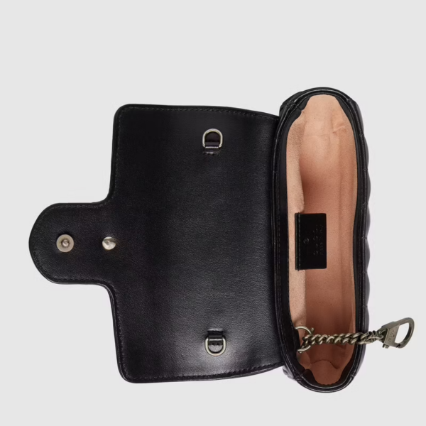 Túi Gucci GG Marmont Super Mini Black Leather ‎476433-DTD5N-1000 - Ảnh 2