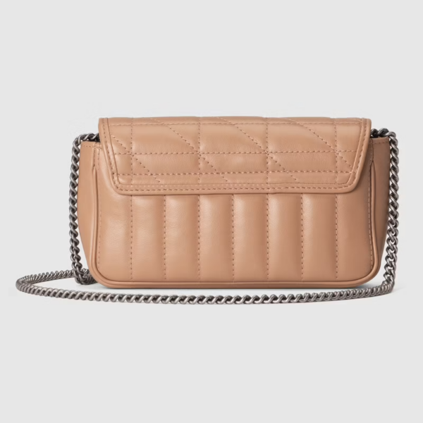 Túi Gucci GG Marmont Super Mini Rose Beige Matelassé Leather 476433-DTD5N-2754 - Ảnh 3