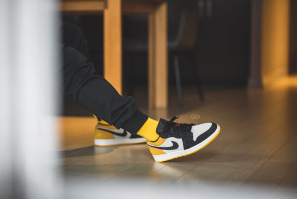Giày Nike Air Jordan 1 Low Sail University Gold Black 553558-127 - Ảnh 2