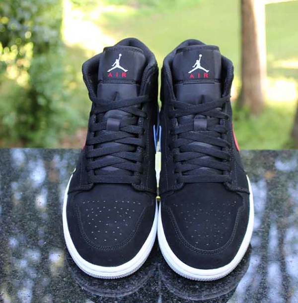 Giày Nike Air Jordan 1 Mid 'Multicolor Swoosh Black' 554724-065 - Ảnh 5