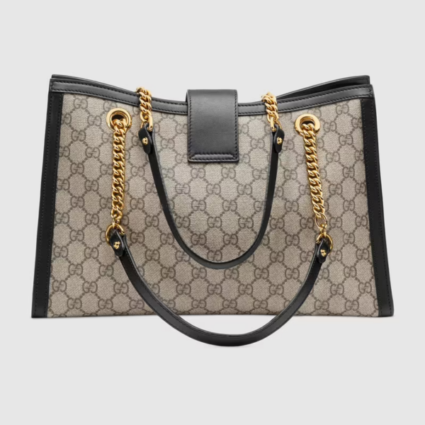 Túi Gucci Padlock Medium GG Shoulder GG Supreme Black Leather - Ảnh 3