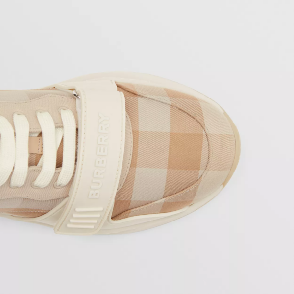 Giày Burberry Check Cotton Sneakers 'Soft Fawn' 80539911 - Ảnh 3