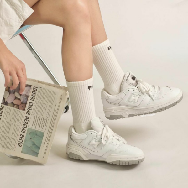 Giày New Balance 550 'White Grey' GSB550PB - Ảnh 3