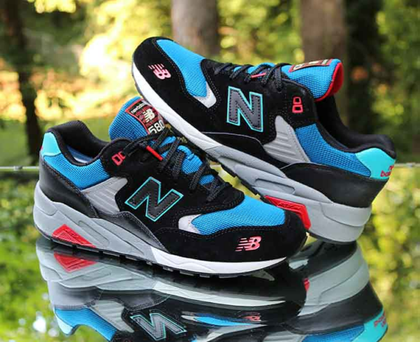 Giày New Balance 580 Black Red Blue MRT580BF - Ảnh 4