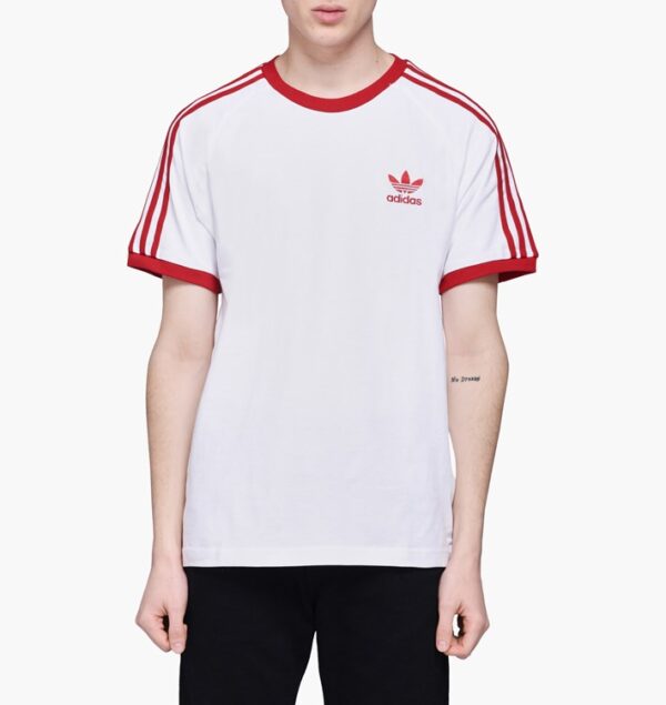 Áo Adidas Originals 3 Stripe Tee White Red DY1533 - Ảnh 2