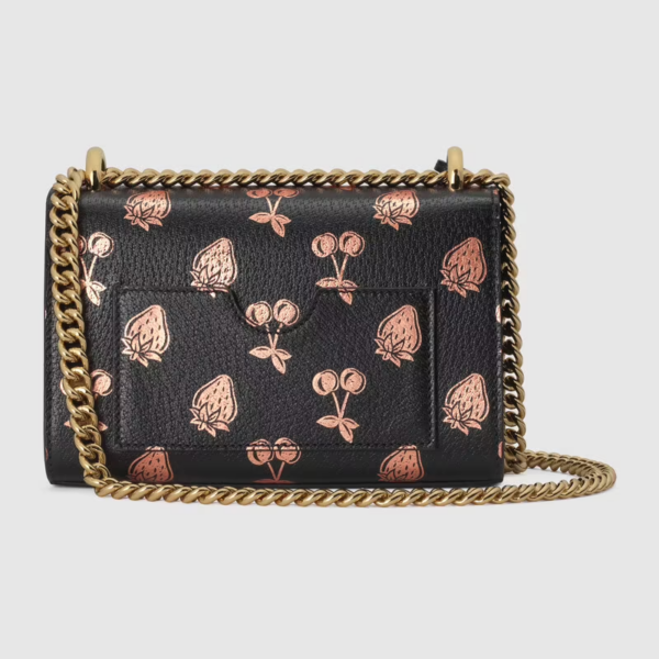 Túi Gucci Padlock Small Berry Shoulder Black Leather 409487-1T5ZG-1170 - Ảnh 3