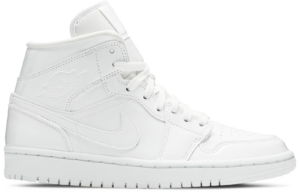 Giày Nike Wmns Air Jordan 1 Mid Patent 'Triple White' BQ6472-111