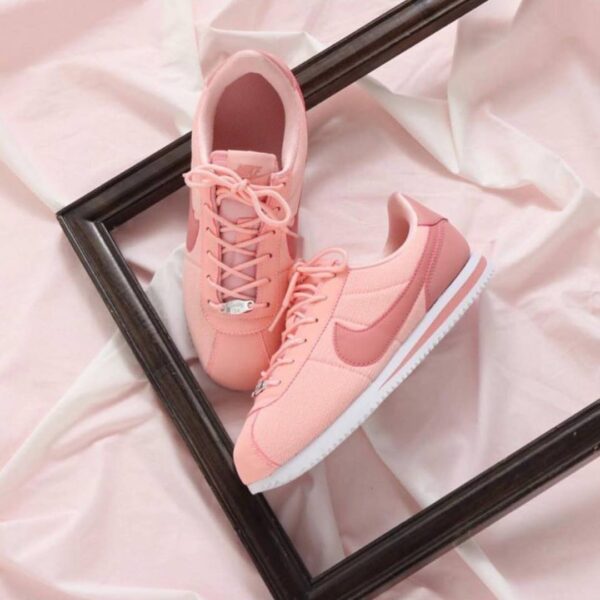 Giày Nike Cortez Basic TXT SE GS 'Storm Pink' AA3498-600 - Ảnh 4