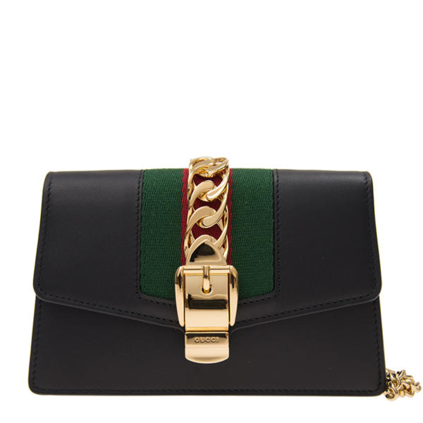 Túi Gucci Sylvie Leather Mini Chain Bag 494646 CWLSG 1060 - Ảnh 6