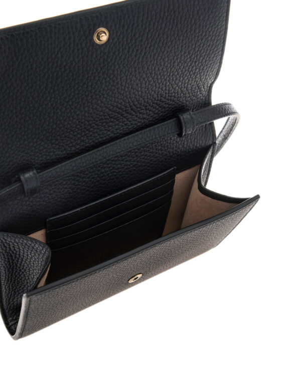 Túi Gucci Bee Leather Clutch Cross Bag 498097 A7M0T 1000 - Ảnh 4