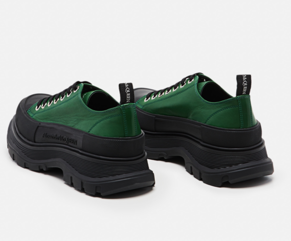Giày Alexander McQueen Green Leather Tread Slick 627225-WHZP2-3054 - Ảnh 3