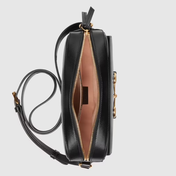Túi Gucci Horsebit 1955 Small Shoulder Black Leather 645454-1DB0G-1000 - Ảnh 2