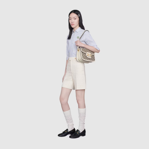 Túi Gucci Horsebit 1955 'Beige White' 602204-92TCG-9761 - Ảnh 5