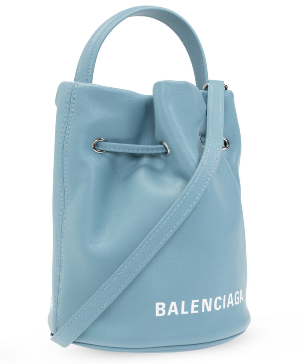 Túi Balenciaga Blue Leather Everyday XS Bucket Bag 638342 DLQ4N 4712 - Ảnh 2