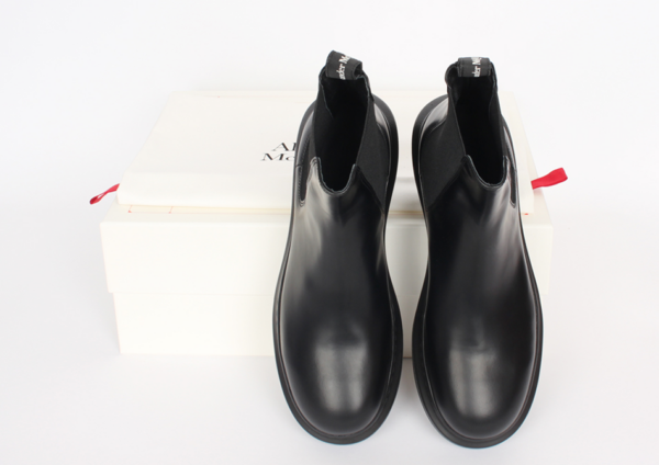 Giày Alexander McQueen Leather Chelsea Boots 'Black' 586198-WHX52-1000 - Ảnh 4