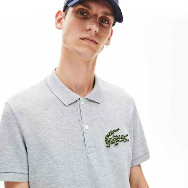 Áo Lacoste Cotton Piqué Polo Shirt 'Grey' PH8571-CCA - Ảnh 3