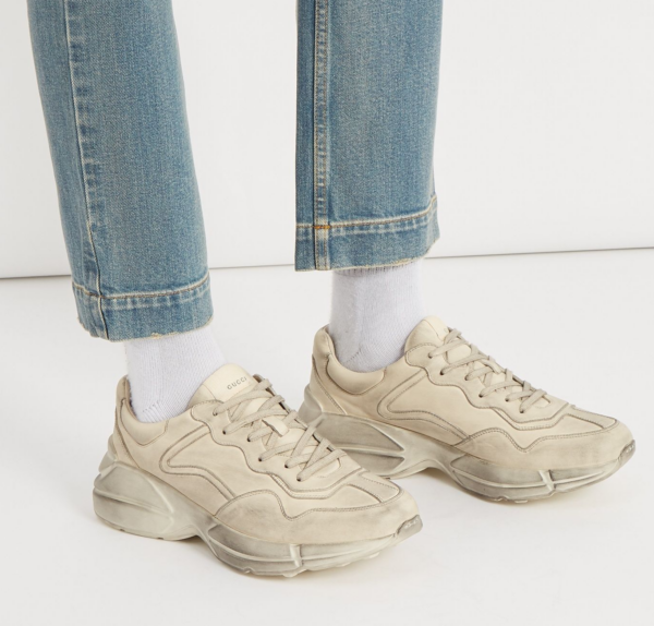 Giày Gucci Rhython Leather Sneaker Ivory 498916 A9L00 9522 - Ảnh 3