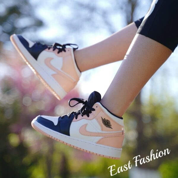 Giày Nike Air Jordan 1 Mid GS 'Crimson Tint' 554725-133 - Ảnh 6