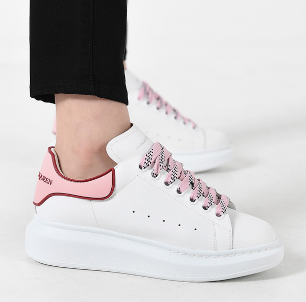 Giày Alexander McQueen Wmns Oversized Sneaker 'White Pink Red' 621056-WHXMT-9633 - Ảnh 3