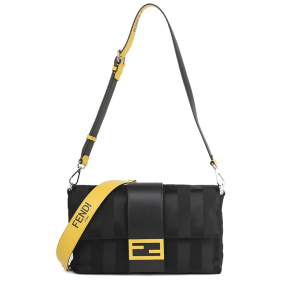 Túi Fendi Large Baguette Nylon Ladies Crossbody Bag 'Black' 7VA478ADMAF0R2A - Ảnh 4