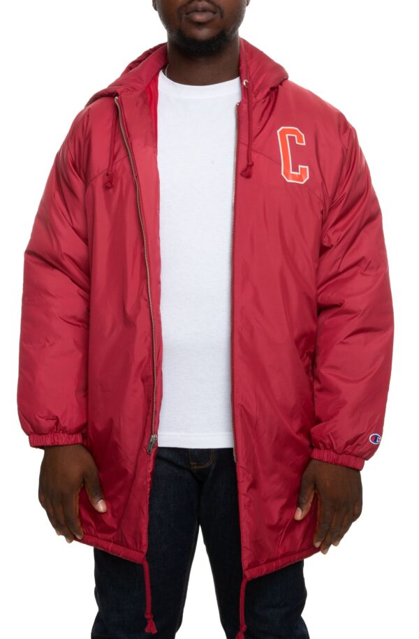 Áo Champion Sideline Jacket C Logo Block Arch Logo Cherry Pie - Ảnh 4