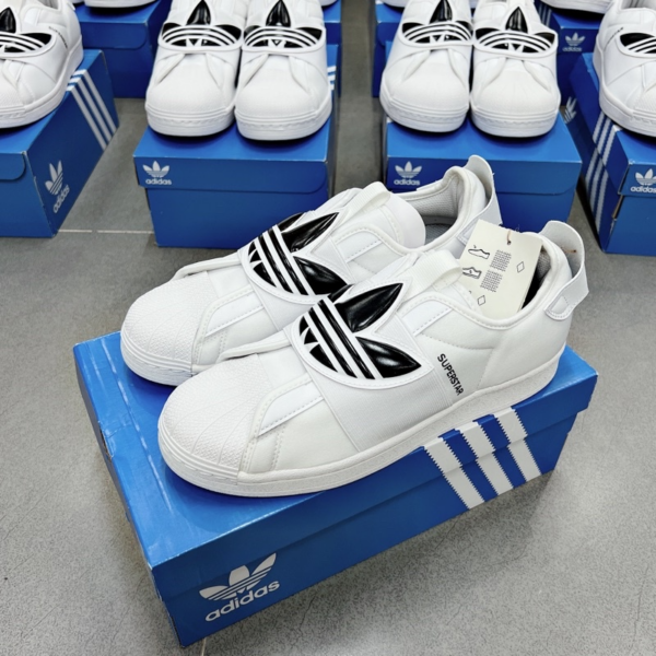 Giày Adidas Superstar Slip On 'Trefoil Band White Black' GZ8399 - Ảnh 5
