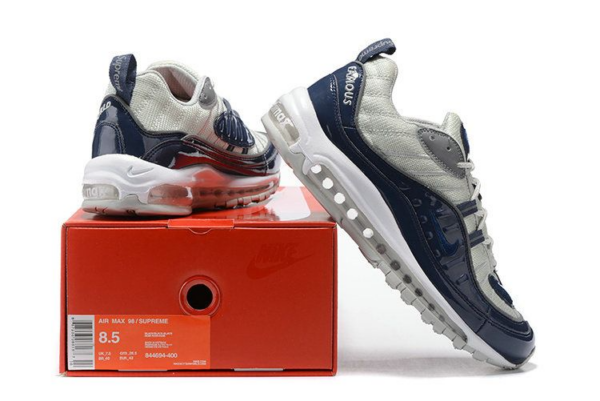 Giày Nike Supreme x Air Max 98 'Obsidian' 844694-400 - Ảnh 3