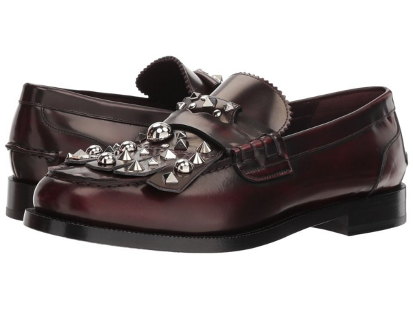 Giày BURBERRY Stud Detail Kiltie Fringe Leather Loafers 4076166 - Ảnh 3
