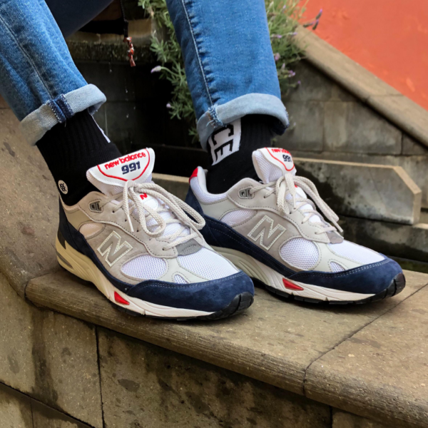 Giày New Balance 991 Made In England 'Grey Blue' M991GWR - Ảnh 3