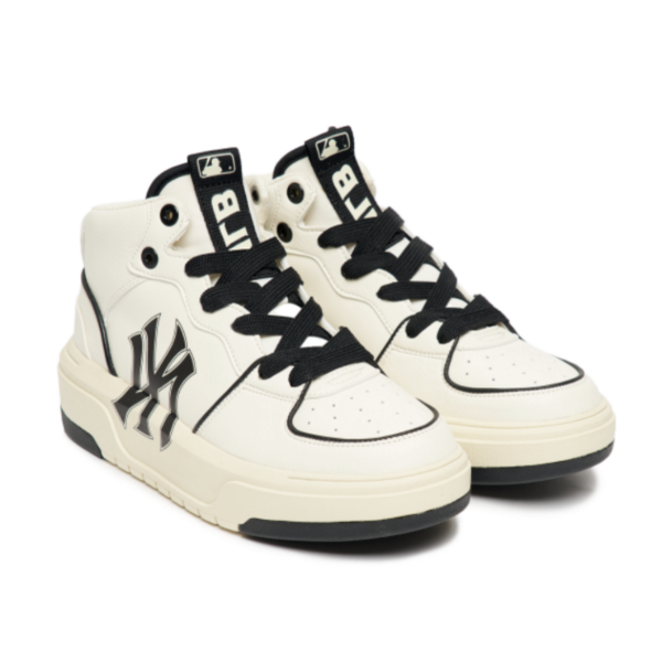 Giày MLB Chunky Liner High New York Yankees White Black 3ASXCB12N-50IVS - Ảnh 5
