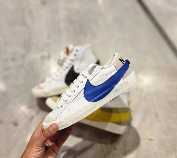 Giày Nike Blazer Low 77 Jumbo 'White Old Royal' DQ8768-100 - Ảnh 5