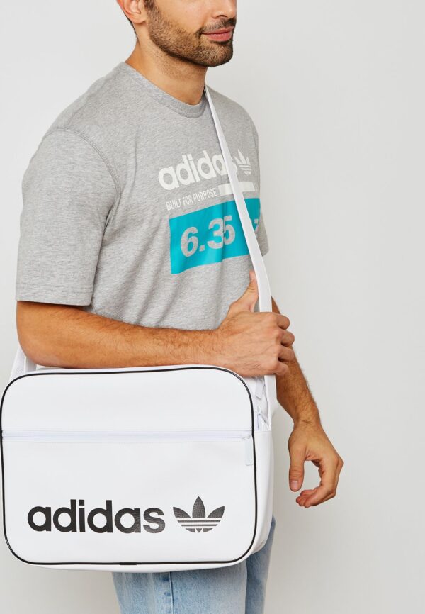 Túi Adidas Airliner Vintage Cross Bag Trefoil School Bag White DH1003 - Ảnh 5