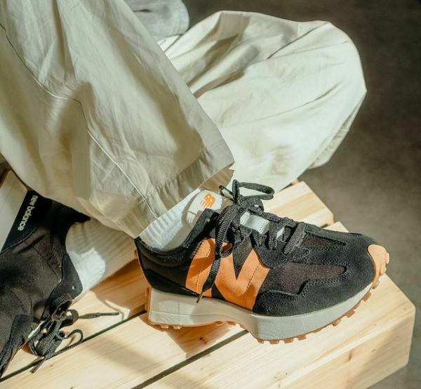 Giày New Balance 327 'Black Madras' GS327HN1 - Ảnh 3