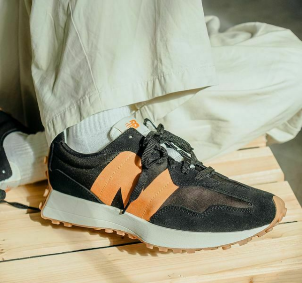 Giày New Balance 327 'Black Madras' GS327HN1 - Ảnh 4