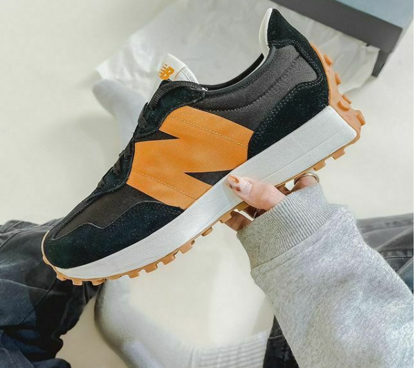 Giày New Balance 327 'Black Madras' GS327HN1 - Ảnh 5