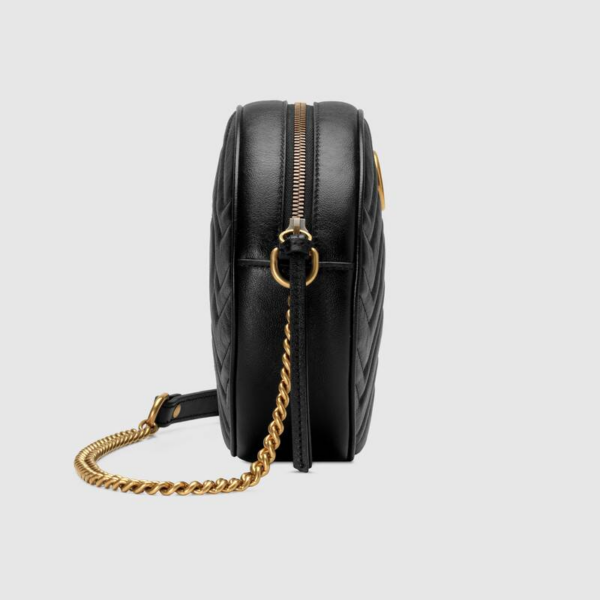 Túi Gucci GG Marmont Mini Round Shoulder Bag 550154 0OLET 1000 - Ảnh 6