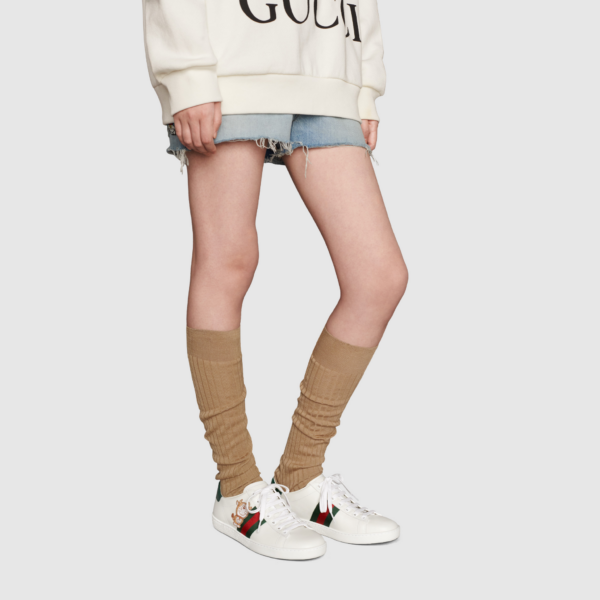 Giày Doraemon x Gucci Ace 'Ivory Devil Patch' 655060-0FIU0-9091 - Ảnh 2