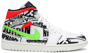 Giày Nike Air Jordan 1 Mid 'Over Print Logos' 554724-119