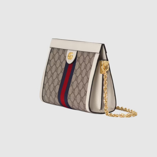 Túi Gucci Ophidia small shoulder Beige And White Leather 503877-K05NB-9794 - Ảnh 4