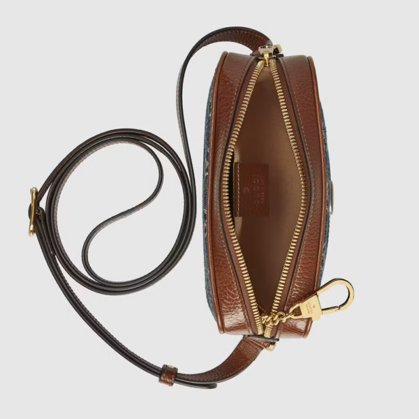 Túi Gucci Ophidia GG Mini Dark Blue And Brown Leather 517350-2KQGG-8375 - Ảnh 2