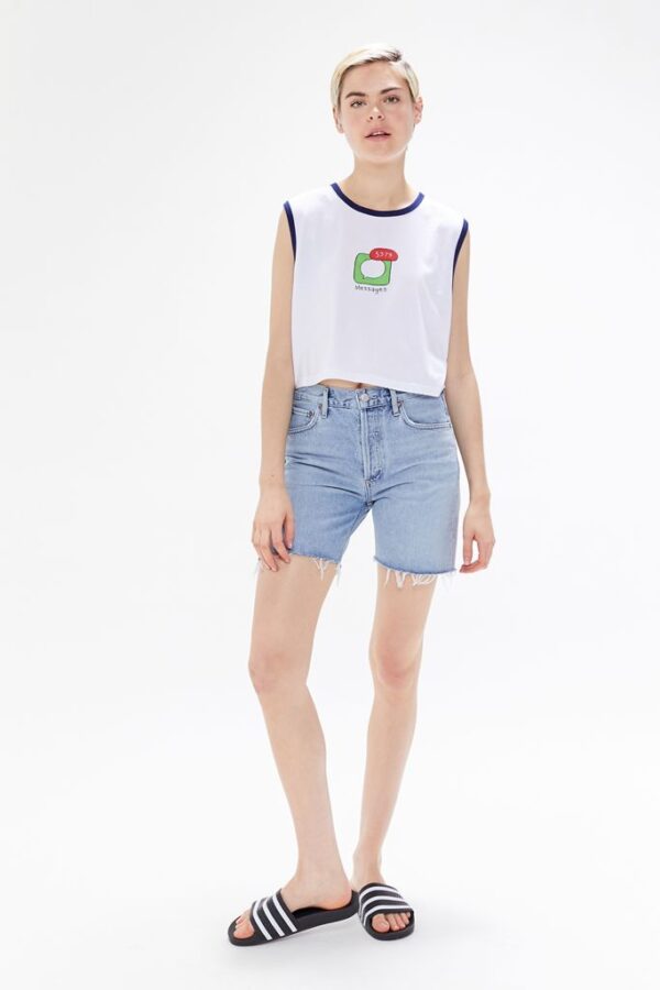 Urban Outfitters Truly Madly Deeply Can’t Text Back Cropped Muscle Tank Top - Ảnh 2