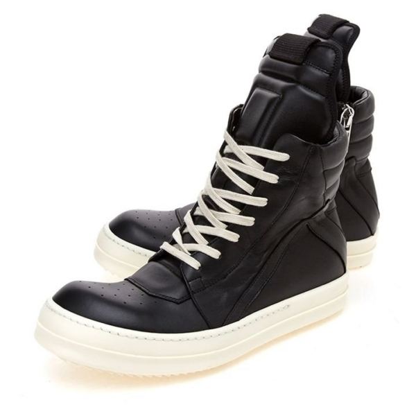 Giày Rick Owens Geobasket Leather High Top Sneaker Black RU16F6894 LPO 991 - Ảnh 2