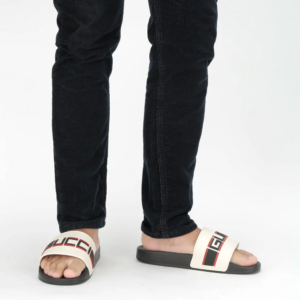 Alternative view of Dép Gucci Stripe Rubber Slide 'Ecru' 522884-JC200-9572