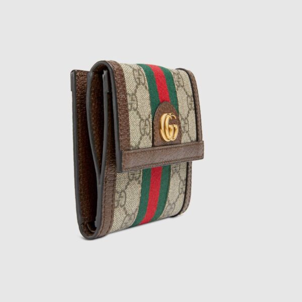 Ví Gucci GG Supreme Ophidia French Flap Wallet 523173 96IWG 8745 - Ảnh 2