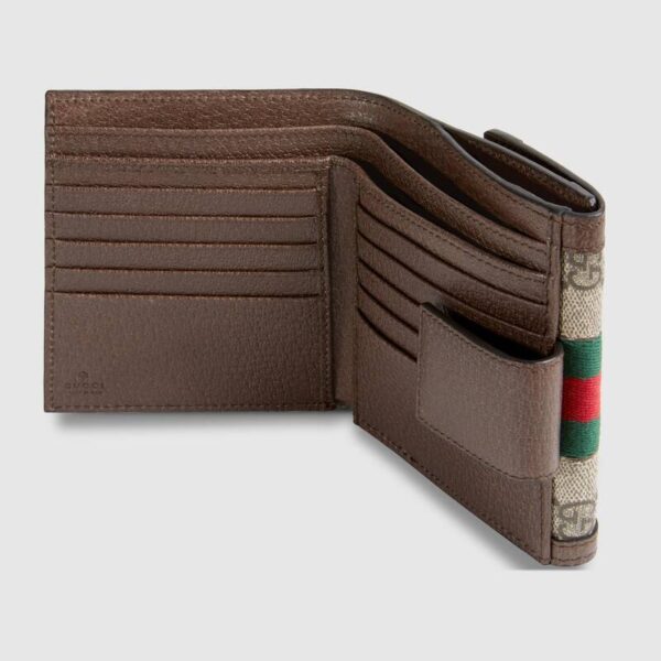 Ví Gucci GG Supreme Ophidia French Flap Wallet 523173 96IWG 8745 - Ảnh 4