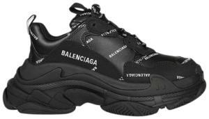 Giày Balenciaga Triple S Sneaker Black Logo 524039 W2FA1 1090