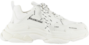 Giày Balenciaga Wmns Triple S Sneaker 'All Over Logo White' 524039-W2FA1-9010