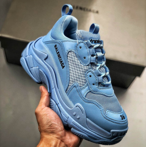 Giày Balenciaga Wmns Triple S Sneaker 'Blue' 524039-W2FW1-4800 - Ảnh 3
