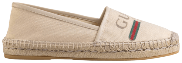 Giày Gucci Wmns Logo Canvas Espadrilles 'Off White' 525882-9SJ10-9074